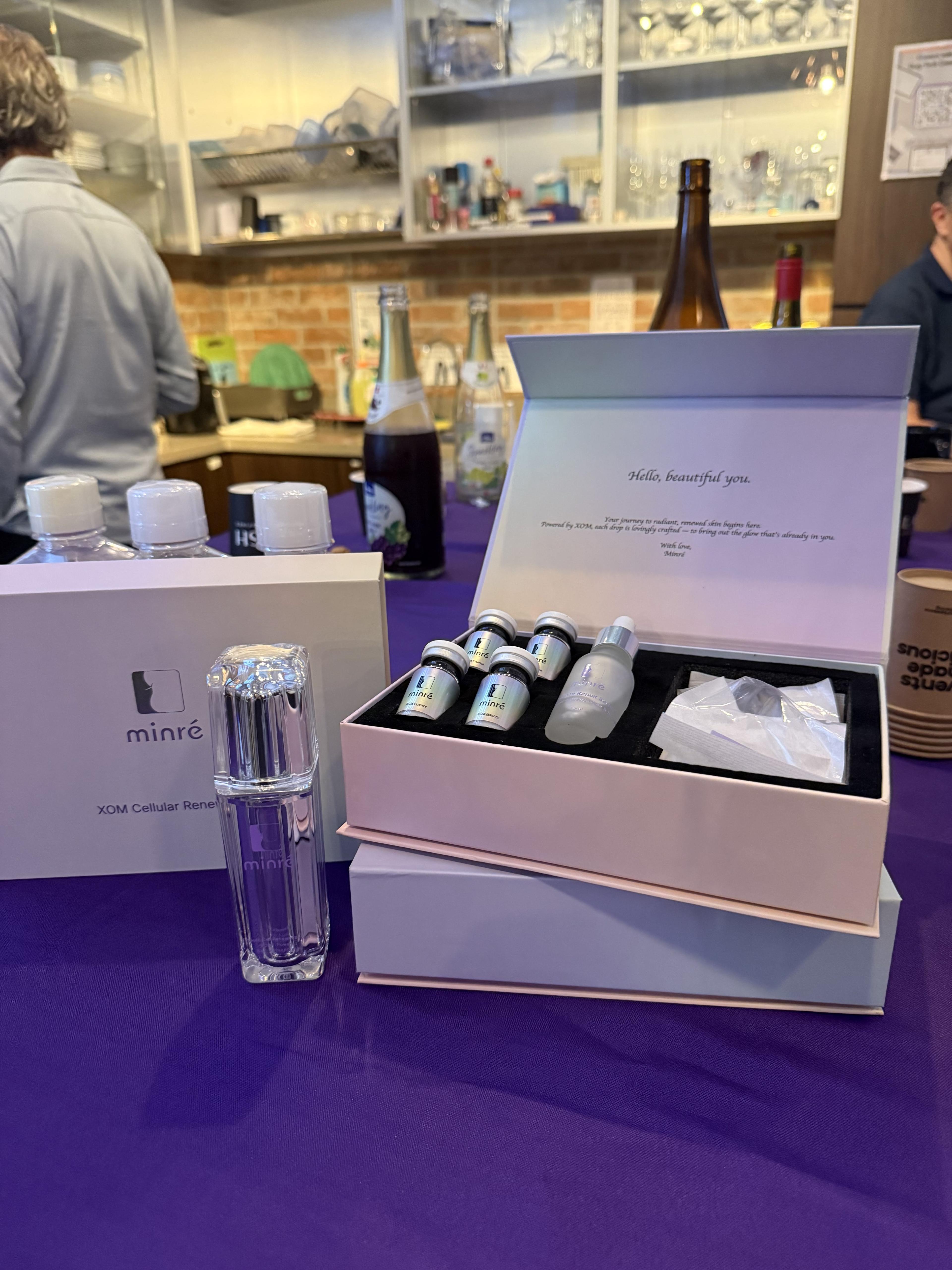 Close up of Minré products